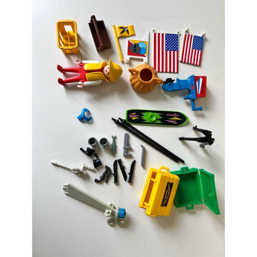 Vintage 1980s Playmobil Figures and Accessories from a Variety of Sets